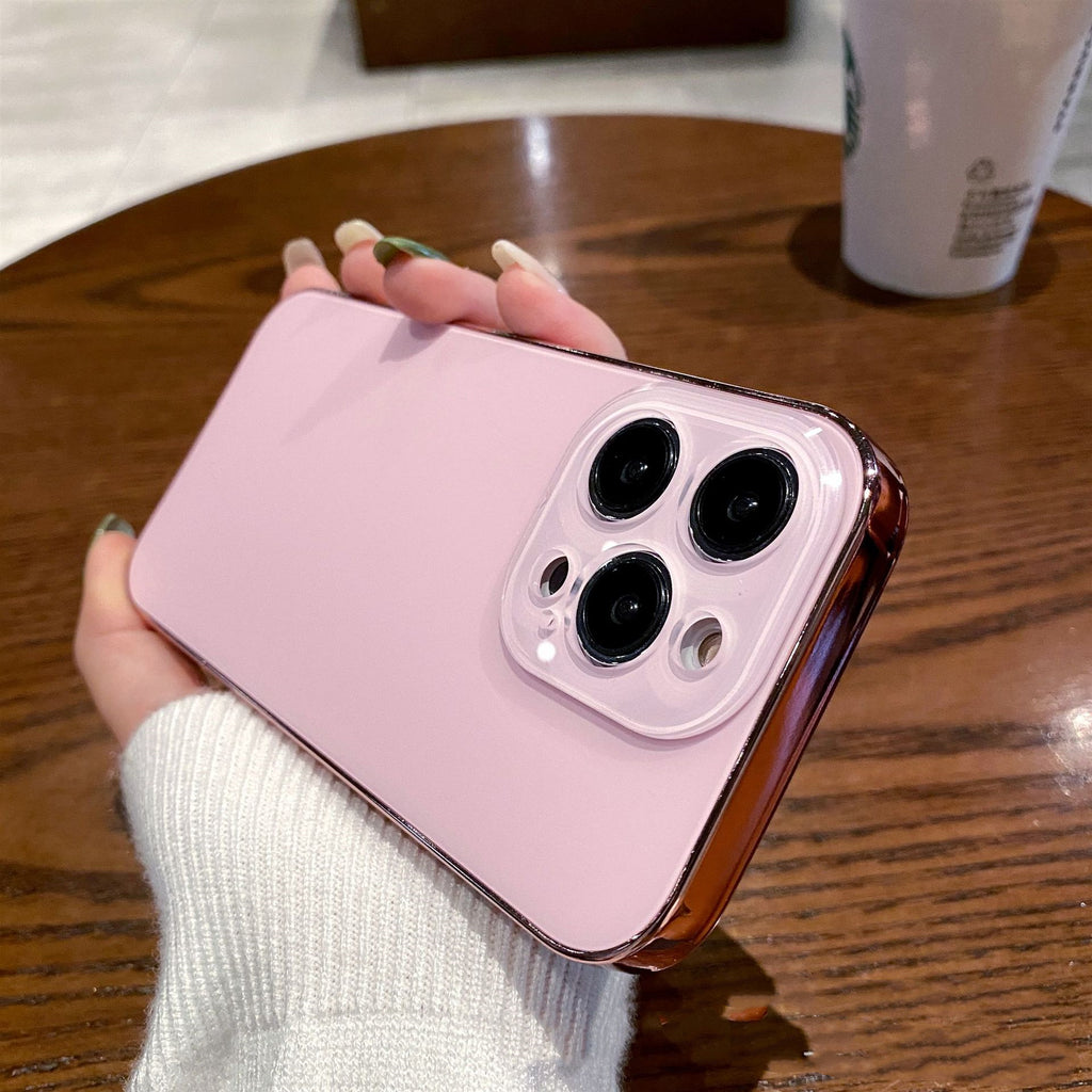 Étui de téléphone en acrylique givré Tpu électroplaqué