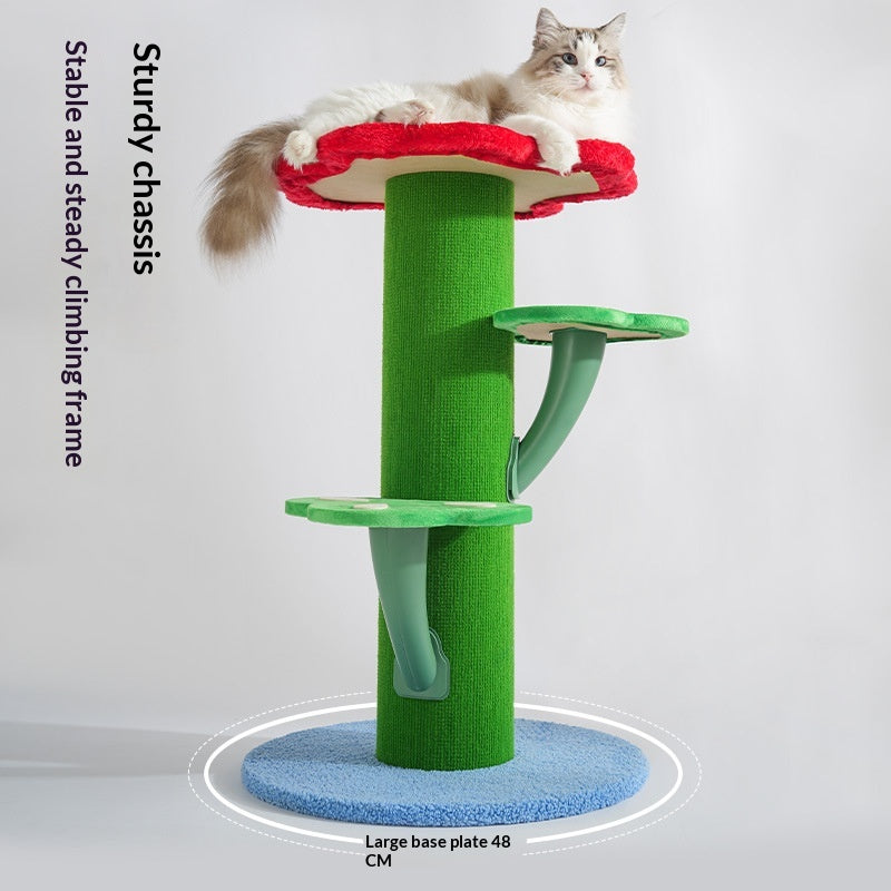 Miao Xianer Cat Jeu plate-forme de saut en forme de plante verte