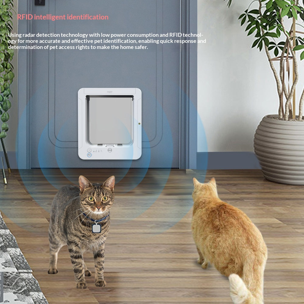 Smart RFID Pet Door avec entrée et sortie contrôlables pour chiens et chats.