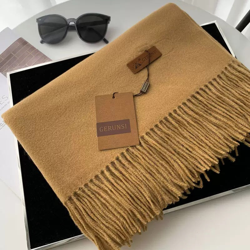 Écharpe de gobelets à la mode à la couleur solide et épaisse pour femmes