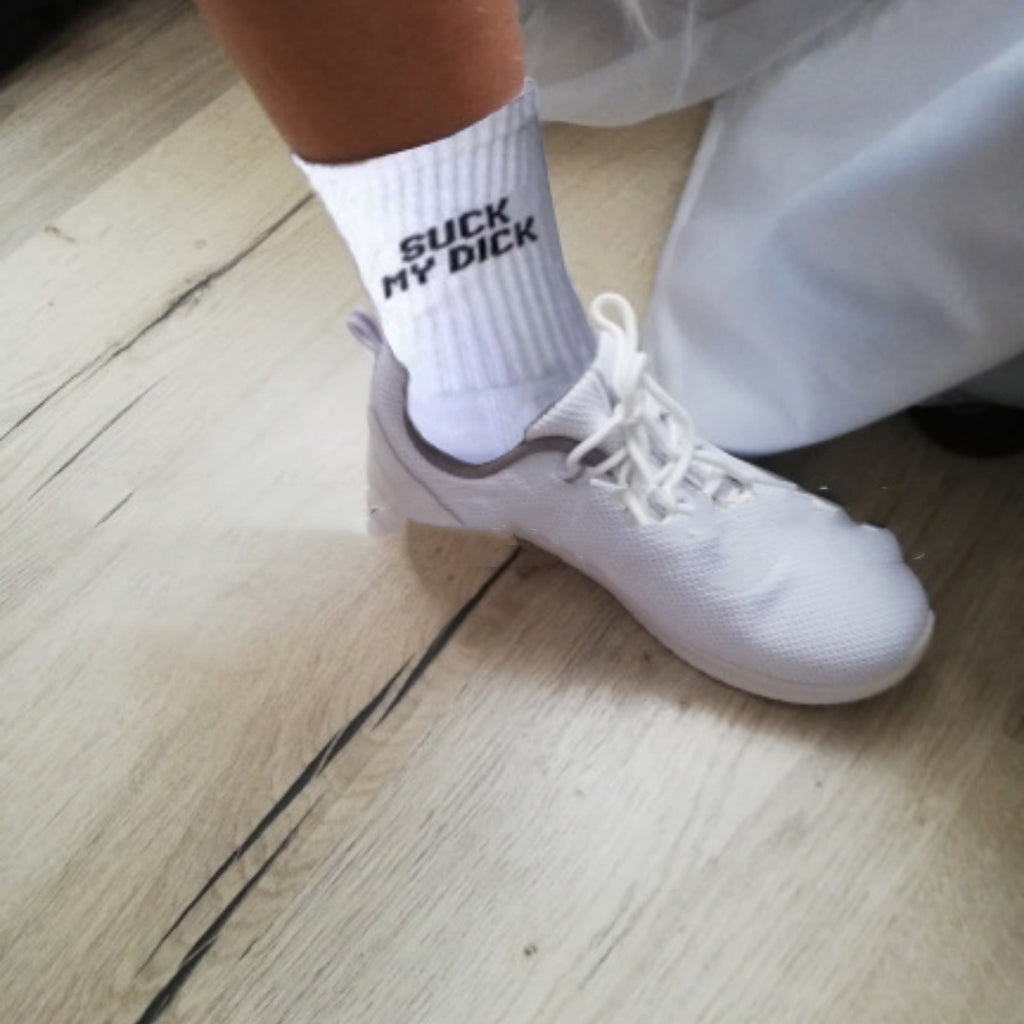 Chaussette en coton à lettre blanche casuale pour homme