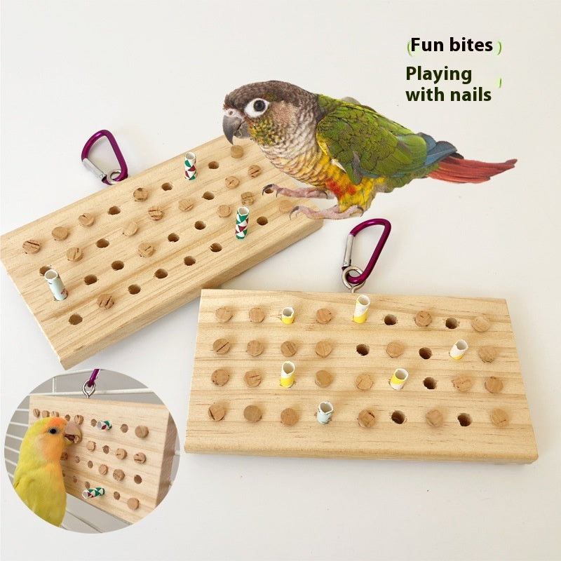 Jouets pour perroquet Formation Décompression Suspension Jouet de clavier en bois massif