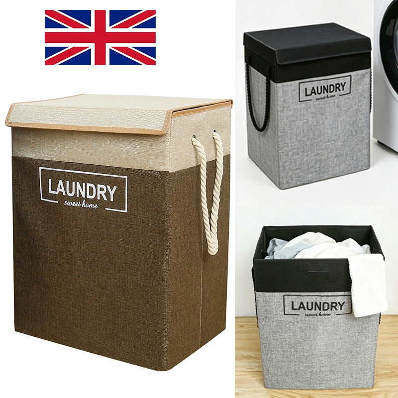 Panier de blanchisserie Laver les vêtements de rangement pliant sac sac Hamper avec couvercle