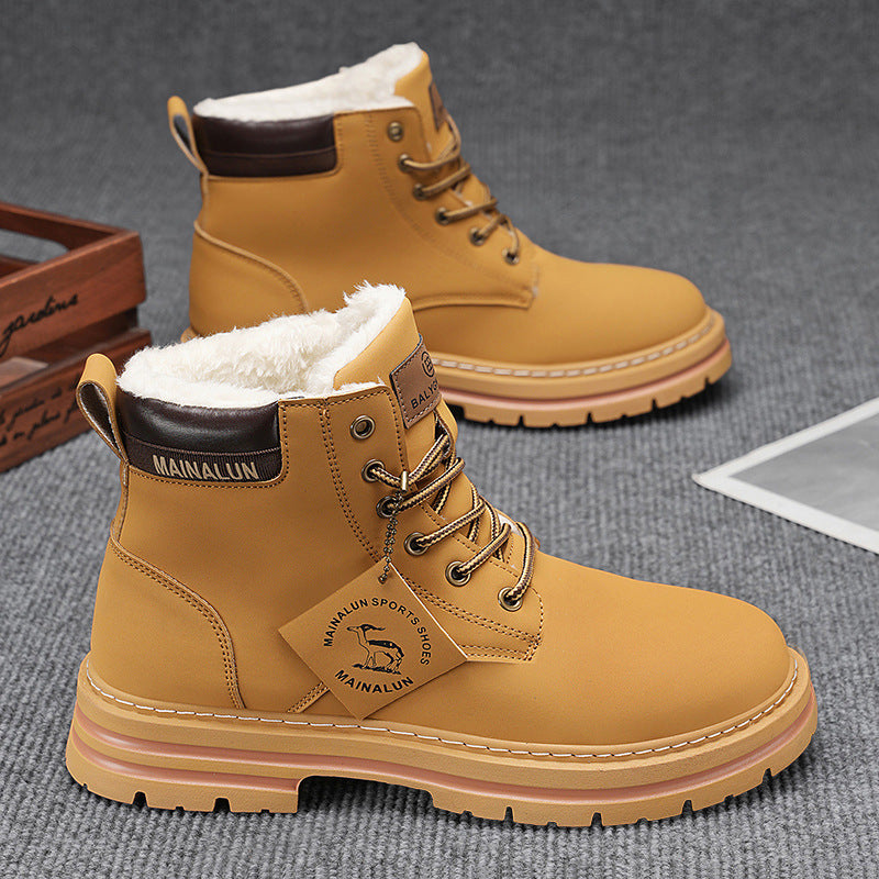 Bottes de neige pour hommes avec doublure en polaire