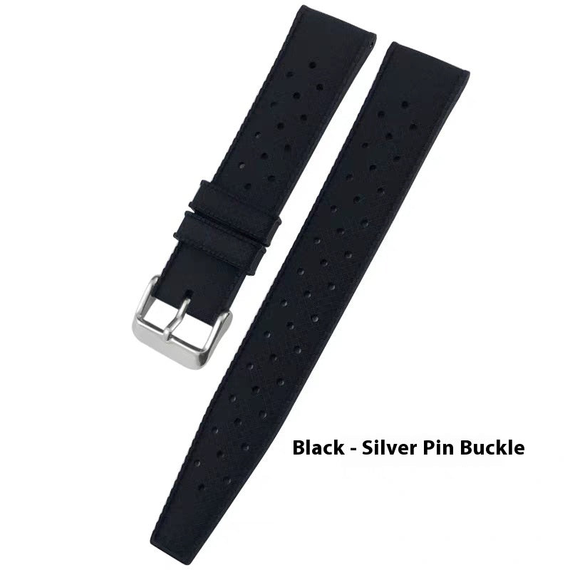Solid Couleur Minimalisme Montre en caoutchouc Bracelet vert bleu foncé