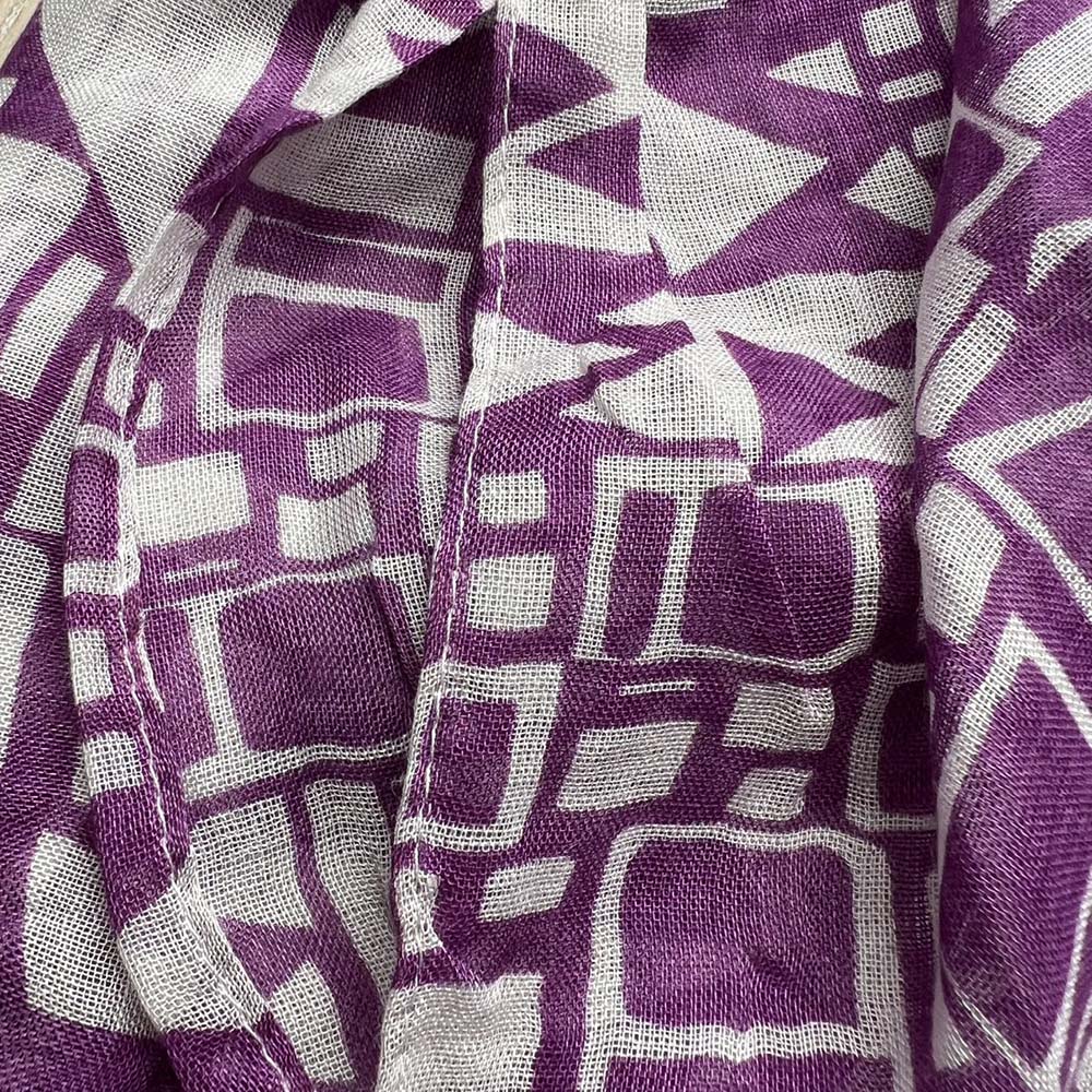 2pcs Purple Boho Square Scarf