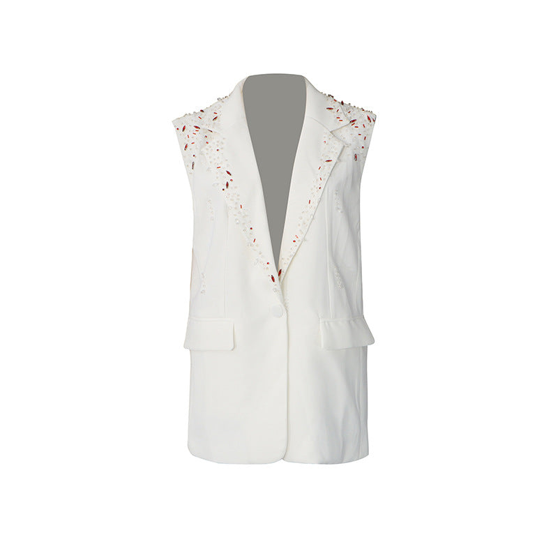 Manteau de veste aux émellés de diamants pour femmes