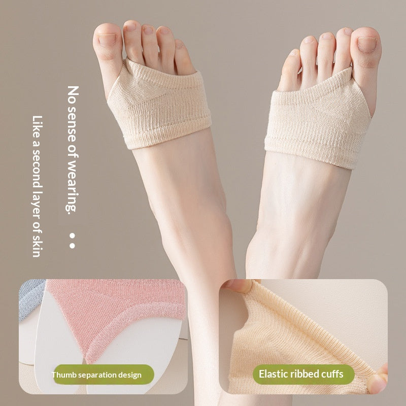 Femmes Pieds avant à demi-poches Antidérapants Invisibles Flip-flops