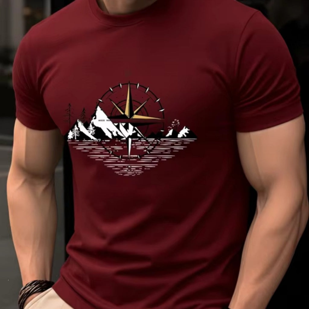 Chemise Homme Retro Compass à manches courtes