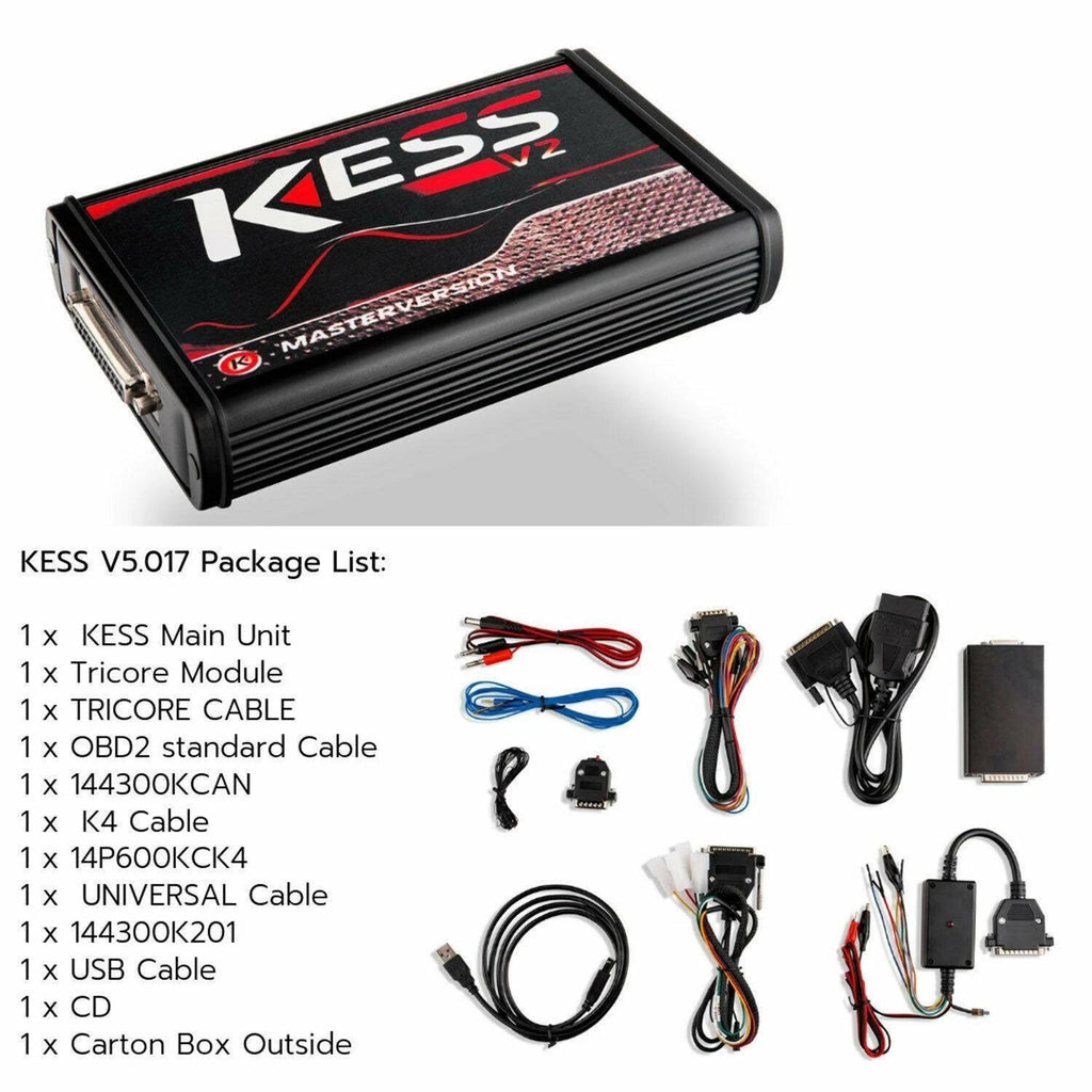 Red PCB KESS V2 V5.017 ECU Tuning Full Kit EU Master Online Pas de limite de jeton