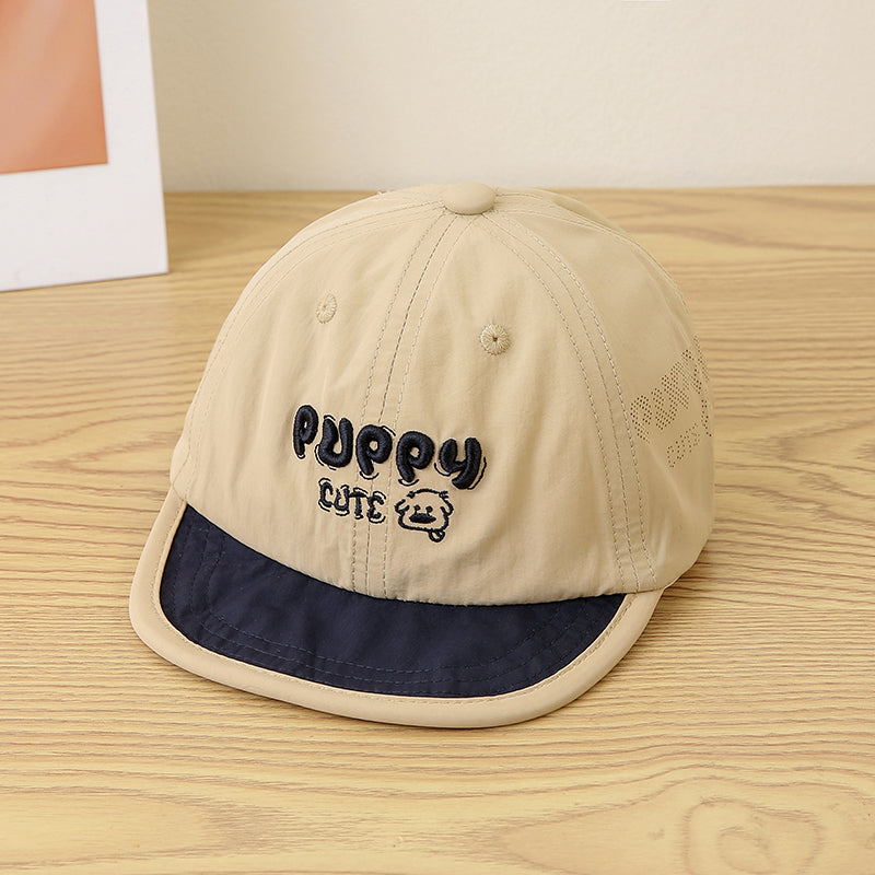 Casquette de baseball multicolore pour enfants avec motifs de lettres cartoonish et emb
