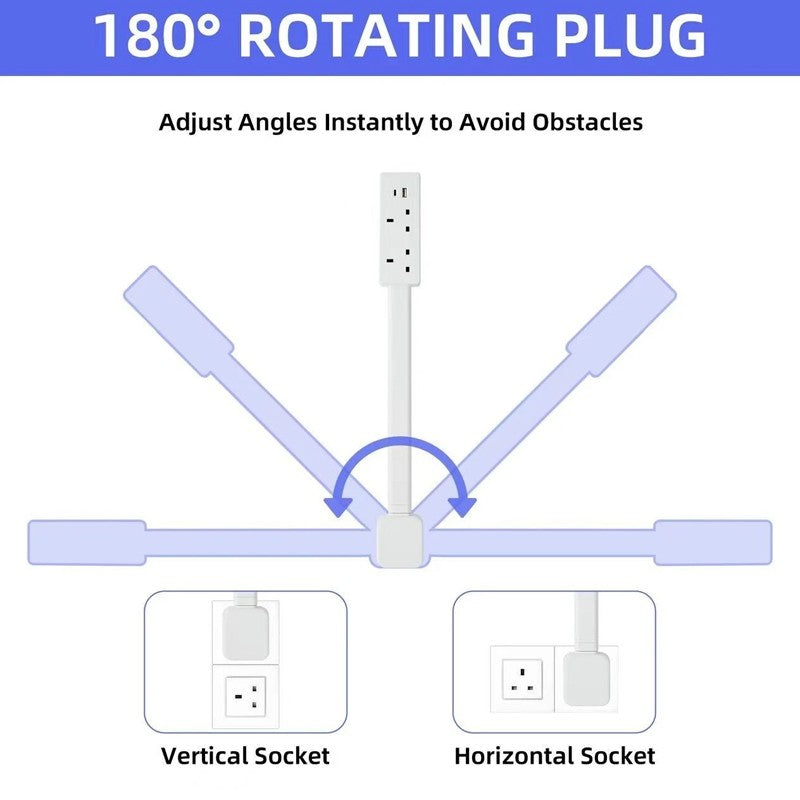 Électrique Outlet Extender Stick - Power Socket Expander Rotation