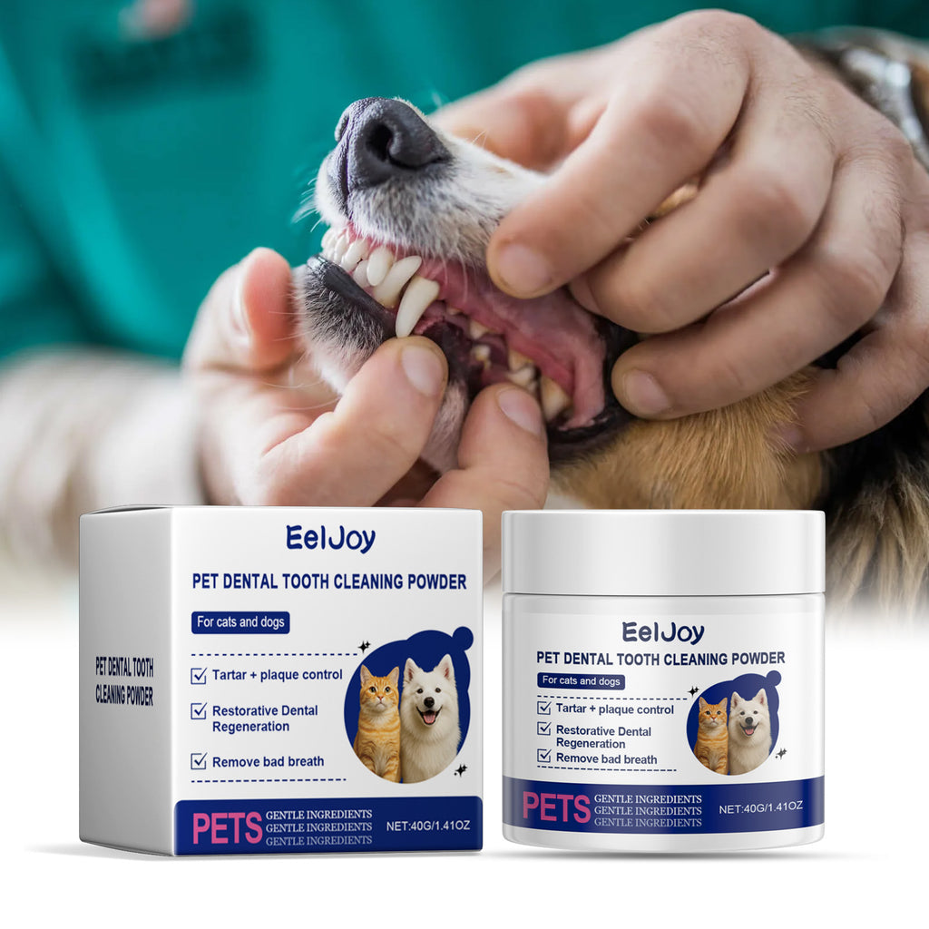 Poudre de nettoyage des dents des animaux de compagnie