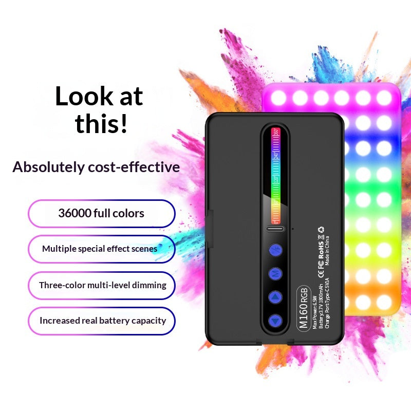 Lampe de remplissage à LED carrée portable pour la prise de vue extérieure avec votre téléphone