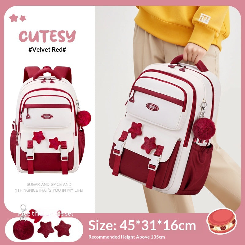 Moyen école et lycée filles sac à dos avec Trolley Sleeve