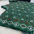 Tissu de dentelle florale africaine tout coton