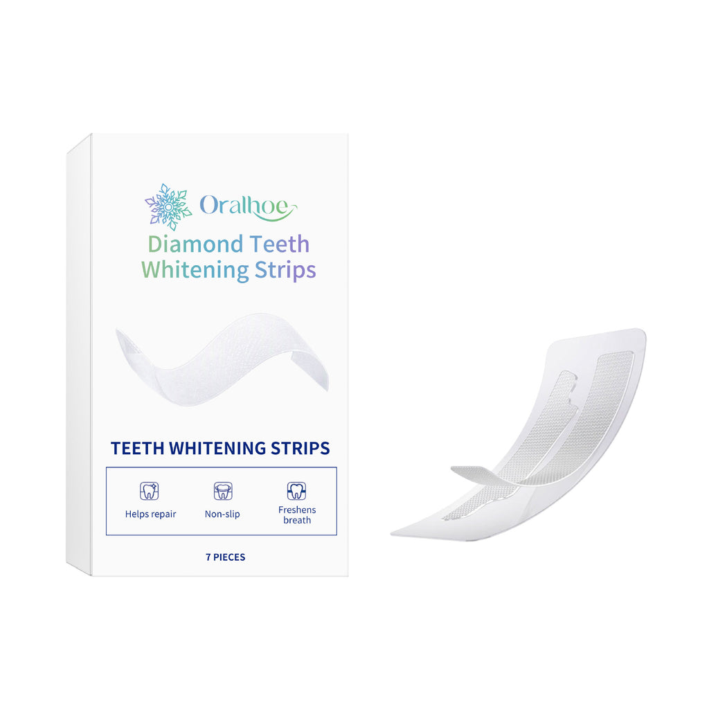 Des bandes de dents brillantes rafraîchissent doucement le souffle et fournissent des soins de surface
