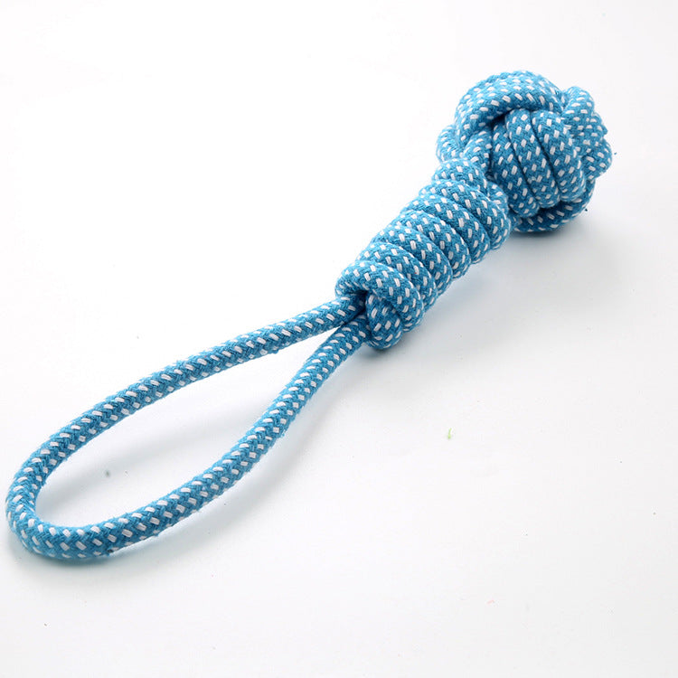 Pet Dog Coton Rope Joueur Tir Type Jouet de broyage