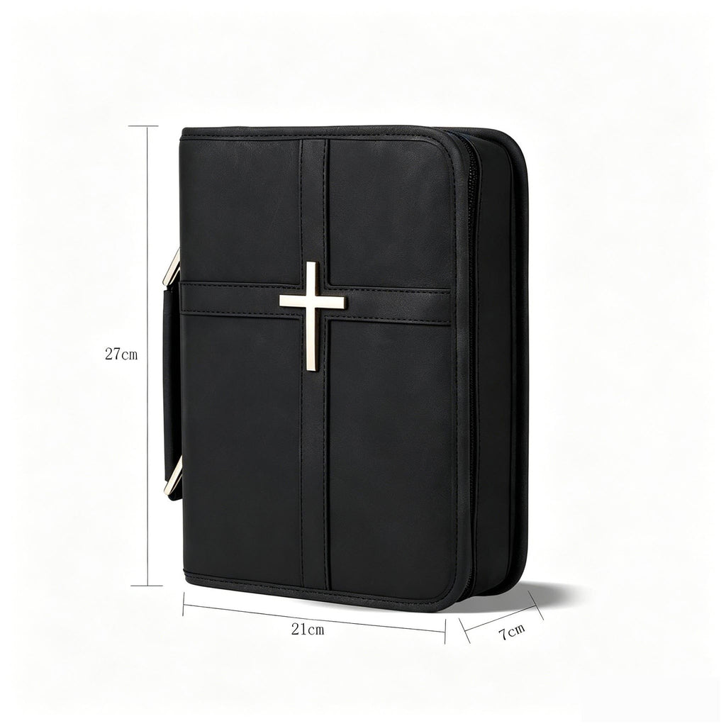 Grand-Capacité Multi-Compartment Livre de prière Couverture PU Ecriture Sac de rangement