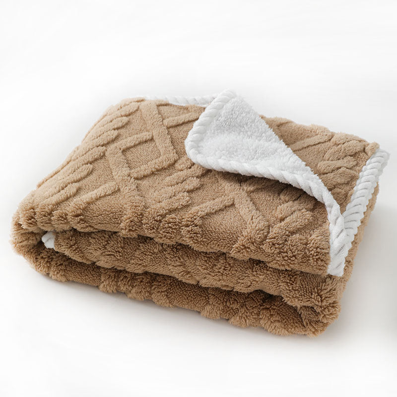 Couverture en peluche de chien épais chaud imperméable Machine lavable Soft Cozy Winter Dog Cat Bed Thro