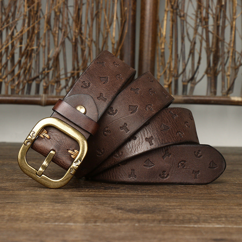 Ceinture en cuir modèle coréen
