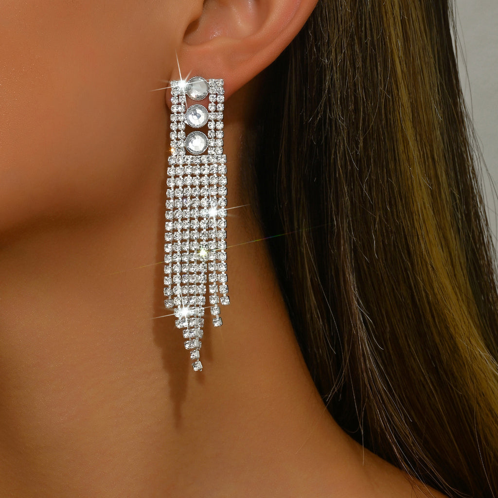 Boucles d'oreilles CZ 3 Rondes Femmes