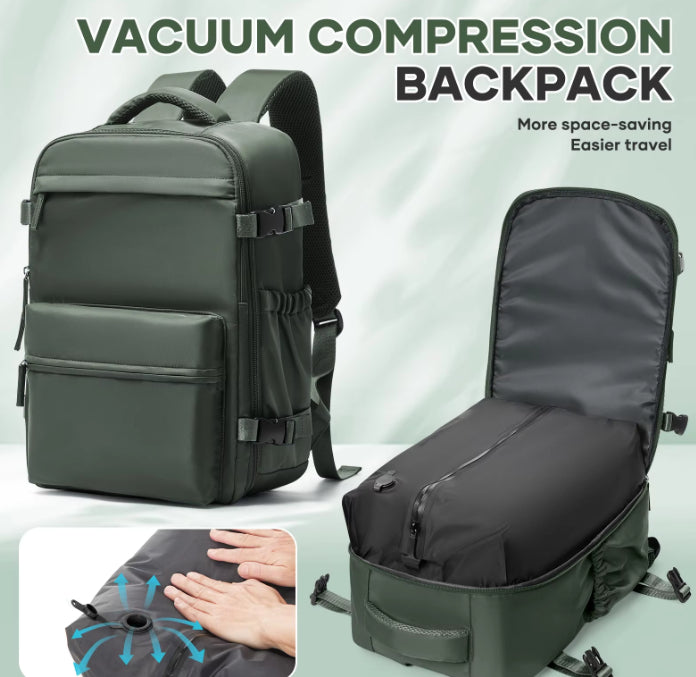 Un sac à dos confortable et durable avec une pompe à vide Compression Custom Logo Zipper Seal