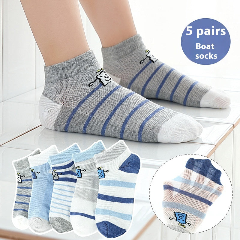 Chaussettes courtes en couleur solide pour enfants