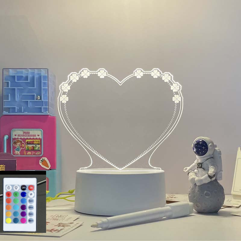 3D Acrylique Conseil d'écriture Message Tableau de lumière LED