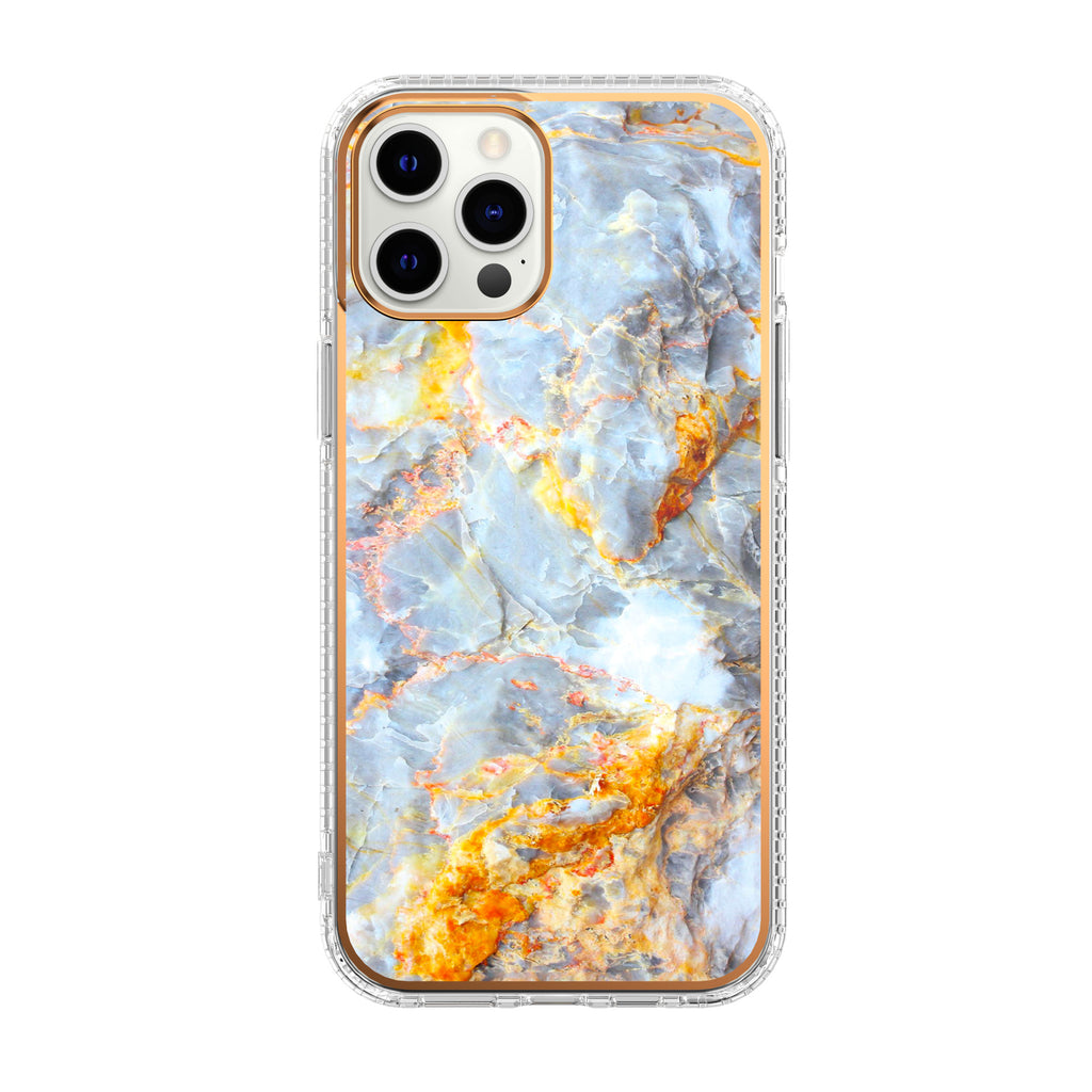 Mosaic Marbre Motif Fleur Étui téléphonique transparent