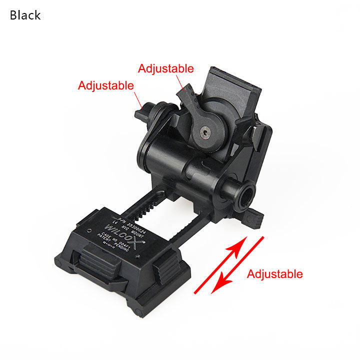 Alliage métallique L4 G24 NVG Mont du casque rapide OPS Base de rupture Terre noire forte