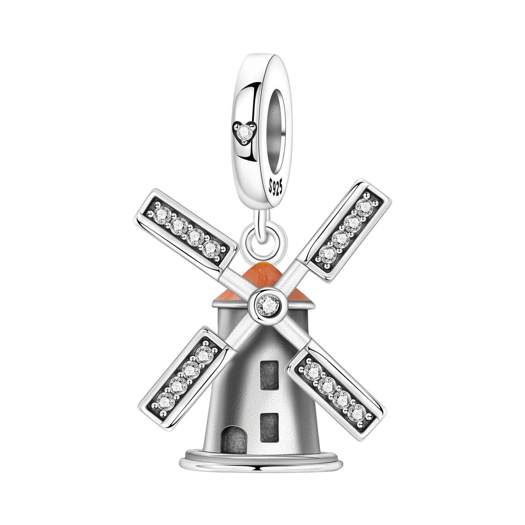 Paysage de vacances moulin à vent Diy Perle Pendentif Accessoires