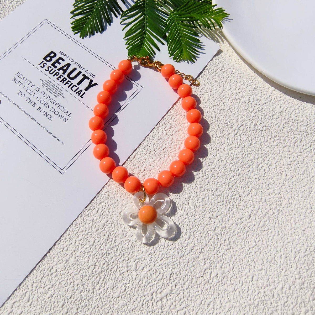 Collier dopamine perle de fleurs
