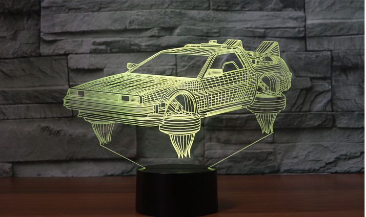 Petite lumière de nuit enfants chambre décoration enfants salle d'étude lumières 3d Sci-fi voiture