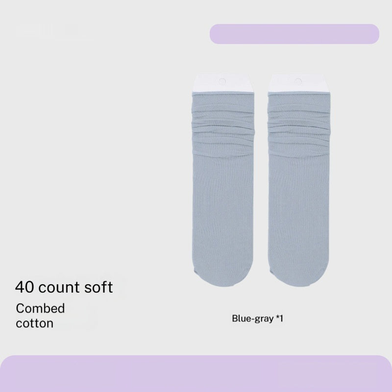 Coton peigné Sweat-absorbant Déodorant Chaussettes haute couleur du genou