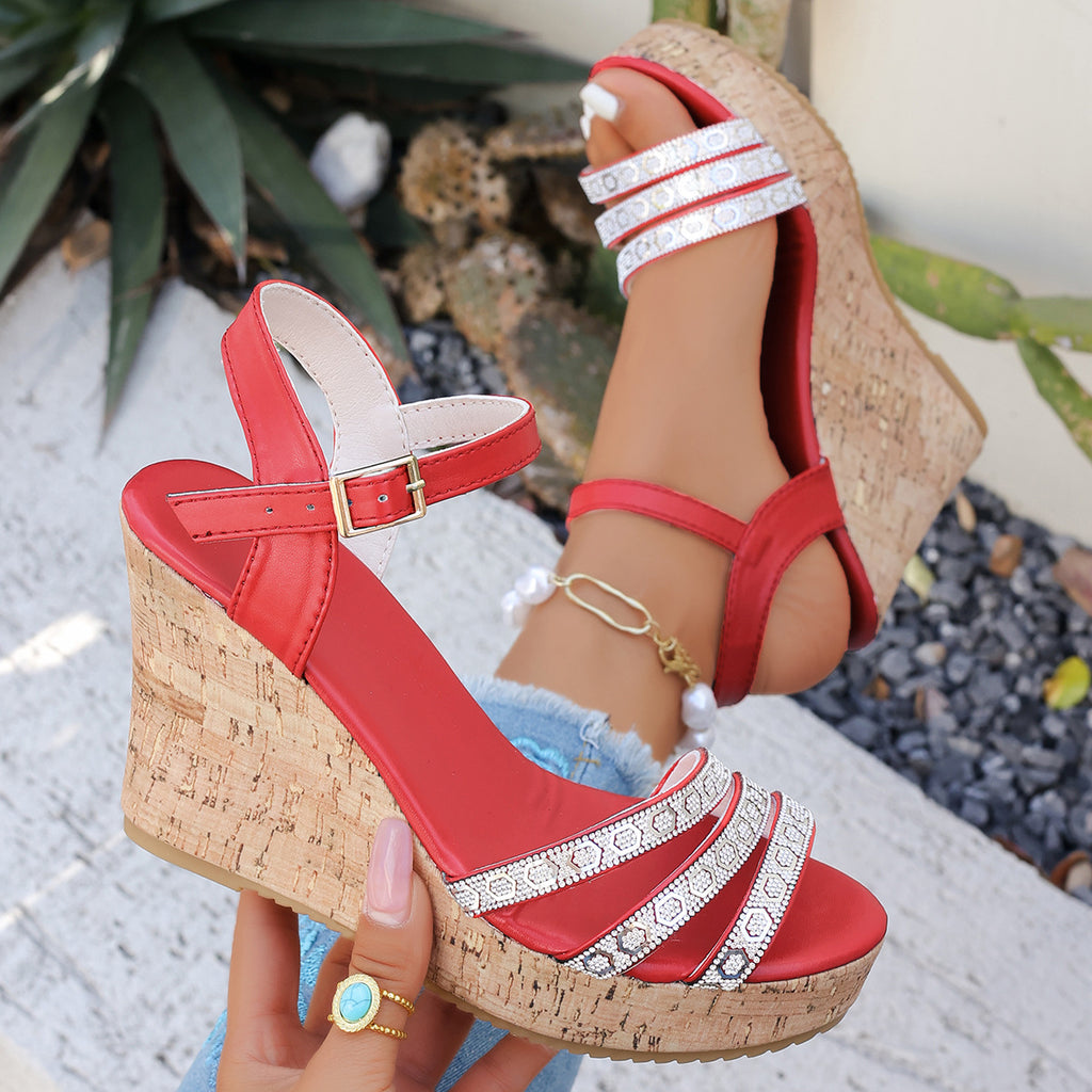 Chaussures de plage décontractées à la mode avec sandales en Strass