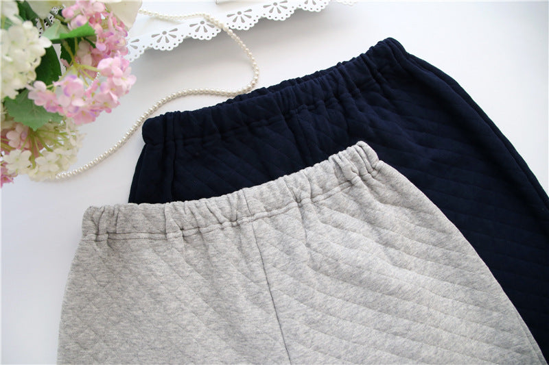 Autumn Hiver Hommes Style Japonais Pure Cotton Air-Layer Loungewear Set