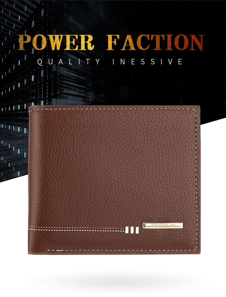 Multi-fonctionnel Fentes de cartes multiples Retro Portefeuille Court Homme
