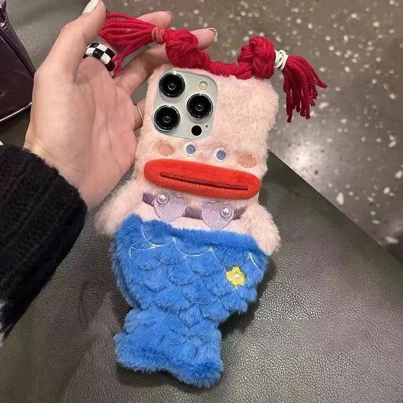Cute Cartoon Plush Mermaid Phone Case