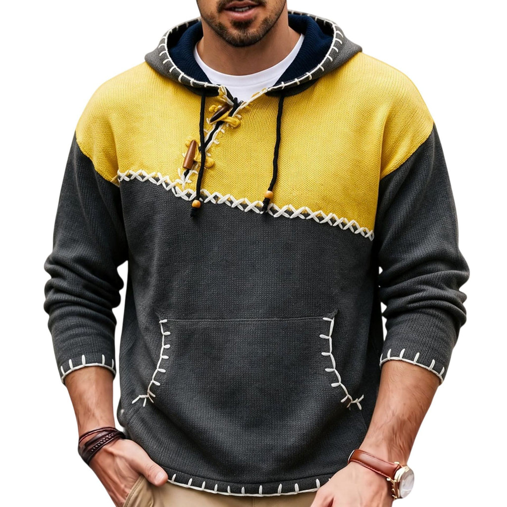 Hommes Color-Block Pull à capuche à capuchon