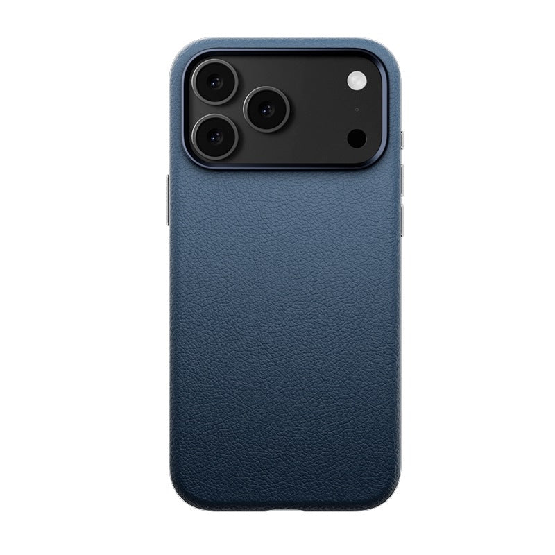 Étui de téléphone magnétique en cuir véritable avec revêtement anti-empreinte