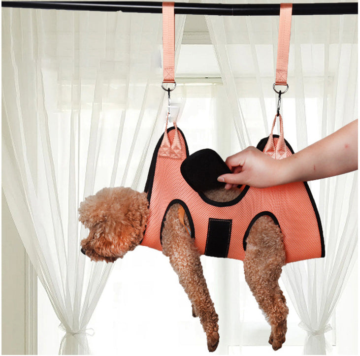 Cat Grooming Nail coupe anti égratignure Bite sac fixe Baignoire Étrier sac de retenue Pet Beau