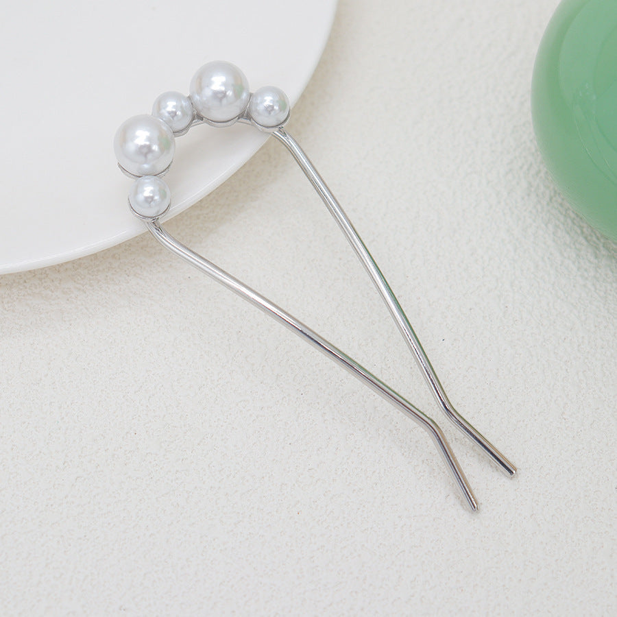 Fashion All-match simple Perle U en forme de boucle de cheveux