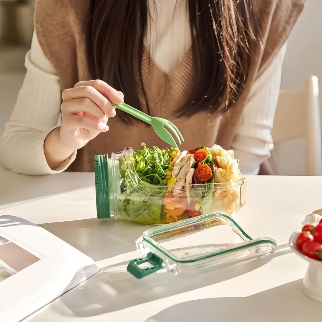 Conteneur de salade avec ouverture latérale