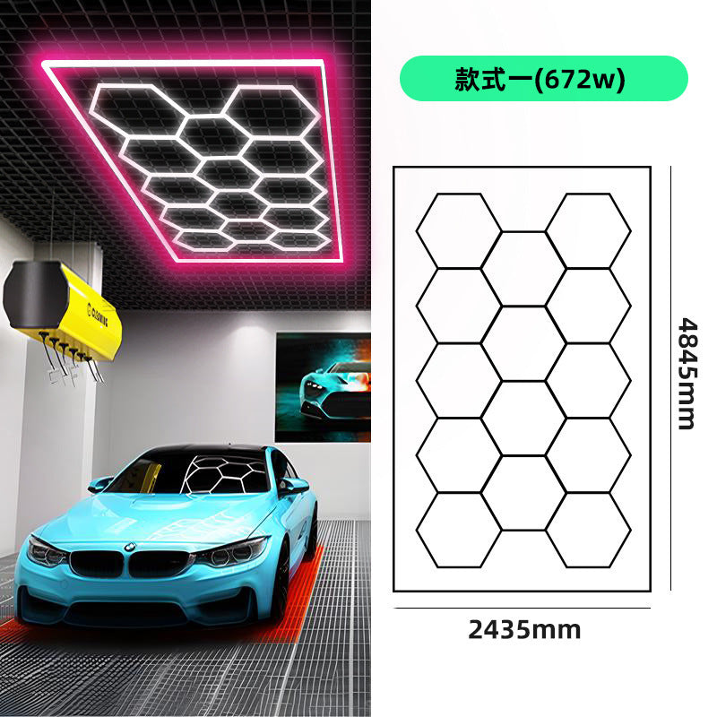 Garage Hex Mechanic Station Light Honeycomb