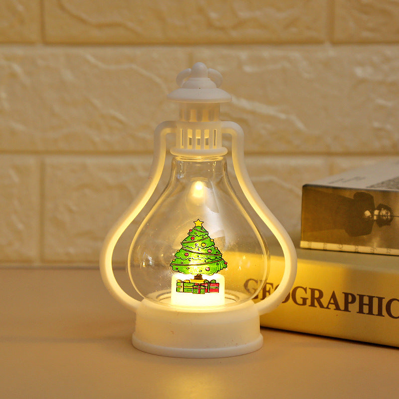 Décorations de Noël Lumières LED Boutique Fenêtre Ornements Lampe Portable pour Enfants Pendentif Cr