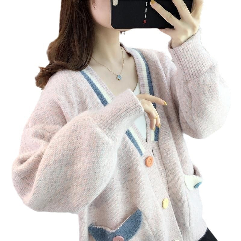 Chandails pour vêtements de dessus enroulés pour femmes avec des poches de couleur contrastée