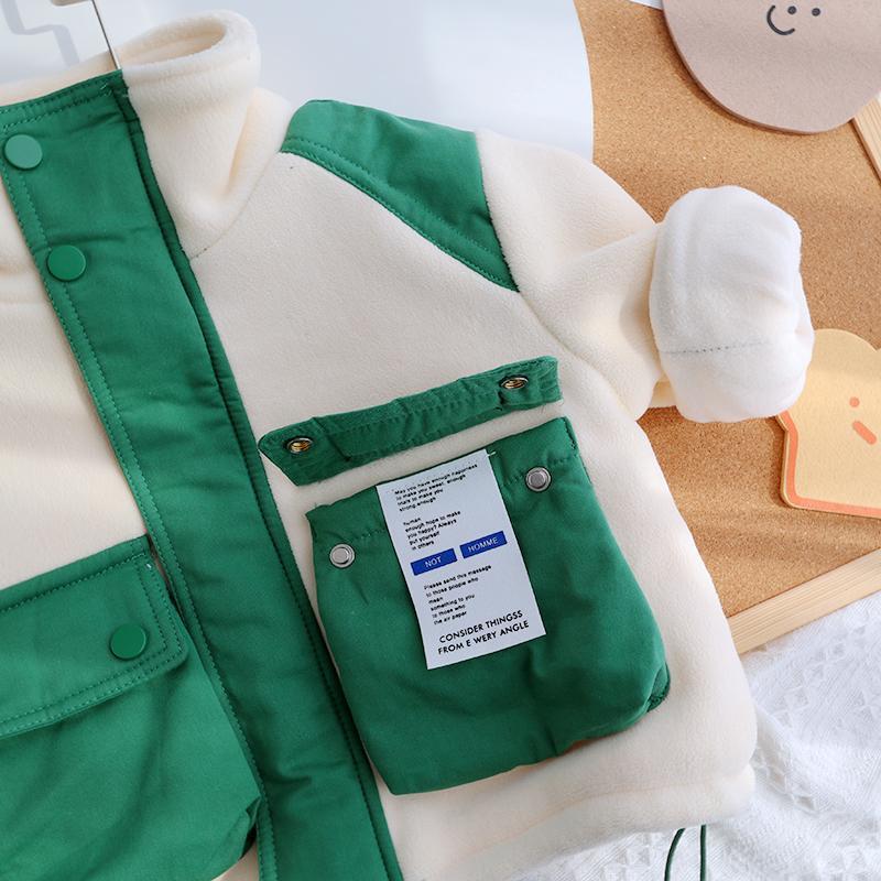 Pois polaires pour enfants et manteau épais