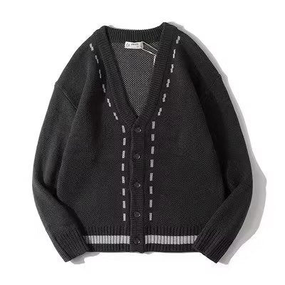 Chandail à manches longues pour hommes avec col V