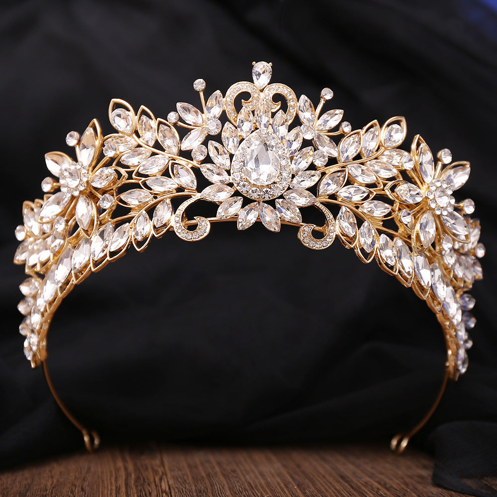 Couronne de mariée haut de gamme européenne et américaine pour accessoires capillaires
